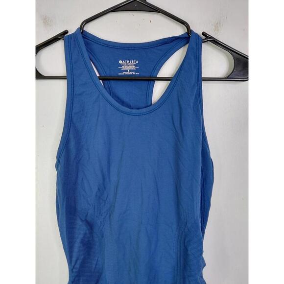 Athleta Top Womens S Speedlight Seamless Tank Royal Blue Workout Yoga Running - Picture 3 of 6